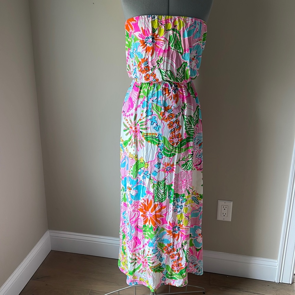 Lilly Pulitzer strapless maxi dress